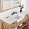 Villareal 60" Single Bath Vanity with Composite Stone Top in White, White Farmhouse Basin