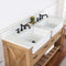 Villareal 60" Double Bath Vanity with Composite Stone Top in White, White Farmhouse Basin