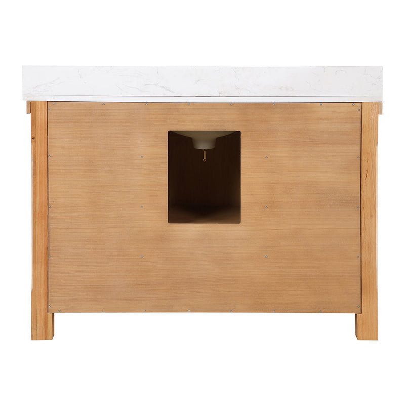 Cortes 48" Single Sink Bath Vanity with White Composite Countertop