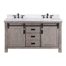 Cortes 60" Double Sink Bath Vanity with White Composite Countertop