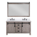 Cortes 60" Double Sink Bath Vanity with White Composite Countertop