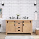 Cortes 60" Double Sink Bath Vanity with White Composite Countertop