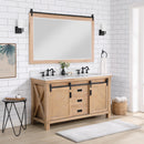 Cortes 60" Double Sink Bath Vanity with White Composite Countertop