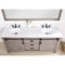 Cortes 72" Double Sink Bath Vanity with White Composite Countertop
