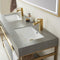 Vinnova Design Funes 60M" Double Sink Bath Vanity Metal Support with Sintered Stone Top