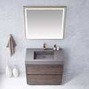 Vinnova Design Huesca 36" Single Sink Bath Vanity with Grey Composite Integral Square Sink Top