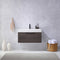 Vinnova Design Vegadeo 36" Single Sink Bath Vanity in Grey with White One-Piece Composite Stone Sink Top and Mirror