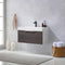 Vinnova Design Vegadeo 36" Single Sink Bath Vanity in Grey with White One-Piece Composite Stone Sink Top and Mirror