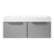 Vinnova Design Vegadeo 48" Single Sink Bath Vanity in Grey with White One-Piece Composite Stone Sink Top and Mirror