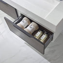 Vinnova Design Vegadeo 60" Double Sink Bath Vanity with White One-Piece Composite Stone Sink Top