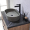 Trento 36" Single Sink-O Bath Vanity in North American Oak with Black Sintered Stone Top with Oval Concrete Sink