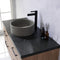 Trento 48" Single Sink-Bath Vanity in North American Oak with Black Sintered Stone Top Circular Concrete Sink