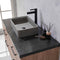 Trento 48" Single Sink-Bath Vanity in North American Oak with Black Sintered Stone Top Rectangular Concrete Sink