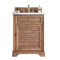 James Martin Savannah 26" Single Vanity Cabinet Driftwood with 3 cm Eternal Jasmine Pearl Quartz Top 238-104-V26-DRF-3EJP