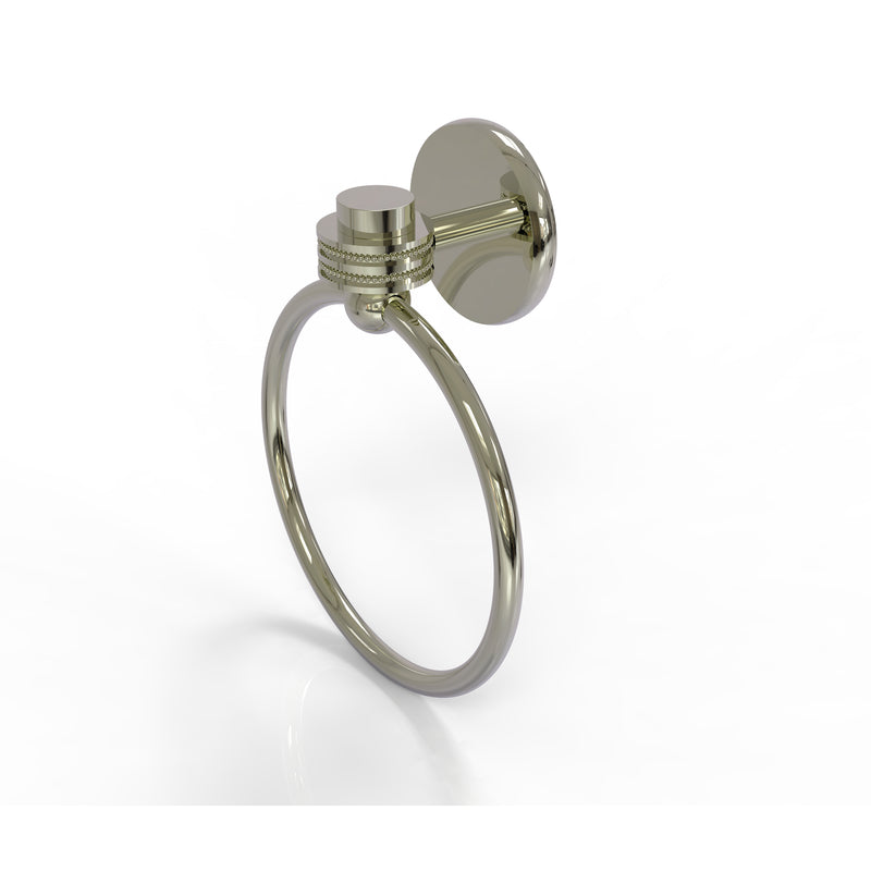 Allied Brass Satellite Orbit One Collection Towel Ring with Dotted Accent 7116D-PNI