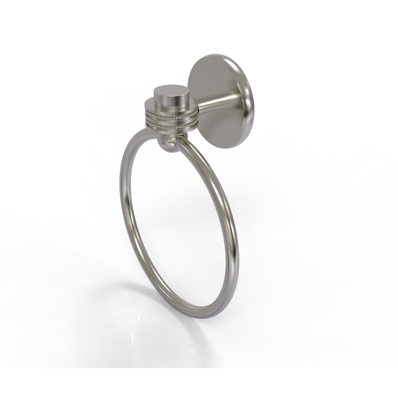 Allied Brass Satellite Orbit One Collection Towel Ring with Dotted Accent 7116D-SN