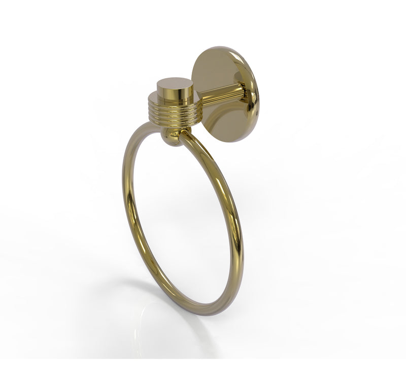 Allied Brass Satellite Orbit One Collection Towel Ring with Groovy Accent 7116G-UNL