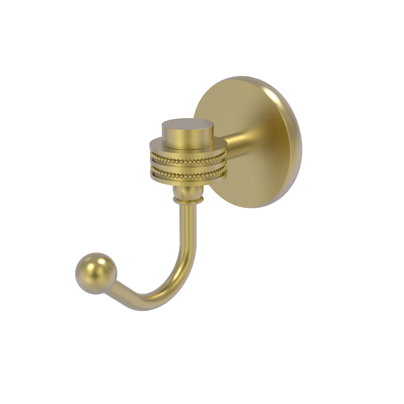 Allied Brass Satellite Orbit One Robe Hook with Dotted Accents 7120D-SBR