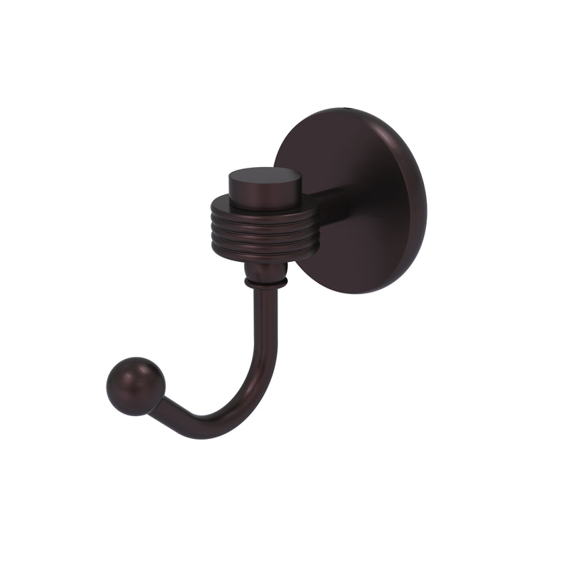 Allied Brass Satellite Orbit One Robe Hook with Groovy Accents 7120G-ABZ