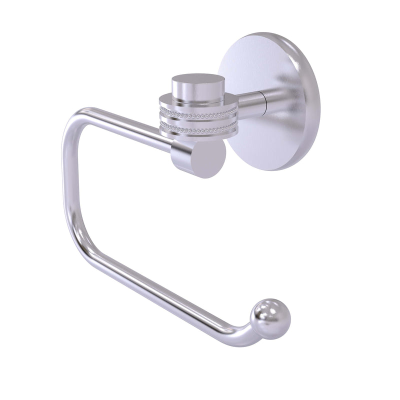 Allied Brass Satellite Orbit One Collection Euro Style Toilet Tissue Holder with Dotted Accents 7124ED-SCH