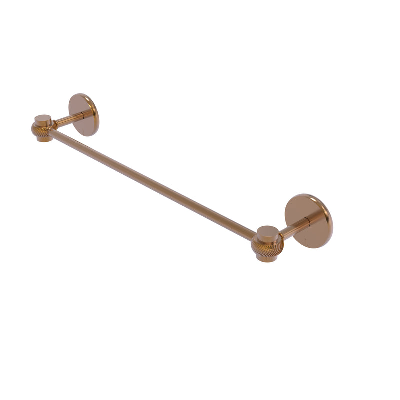 Allied Brass Satellite Orbit One Collection 18 Inch Towel Bar with Twist Accents 7131T-18-BBR