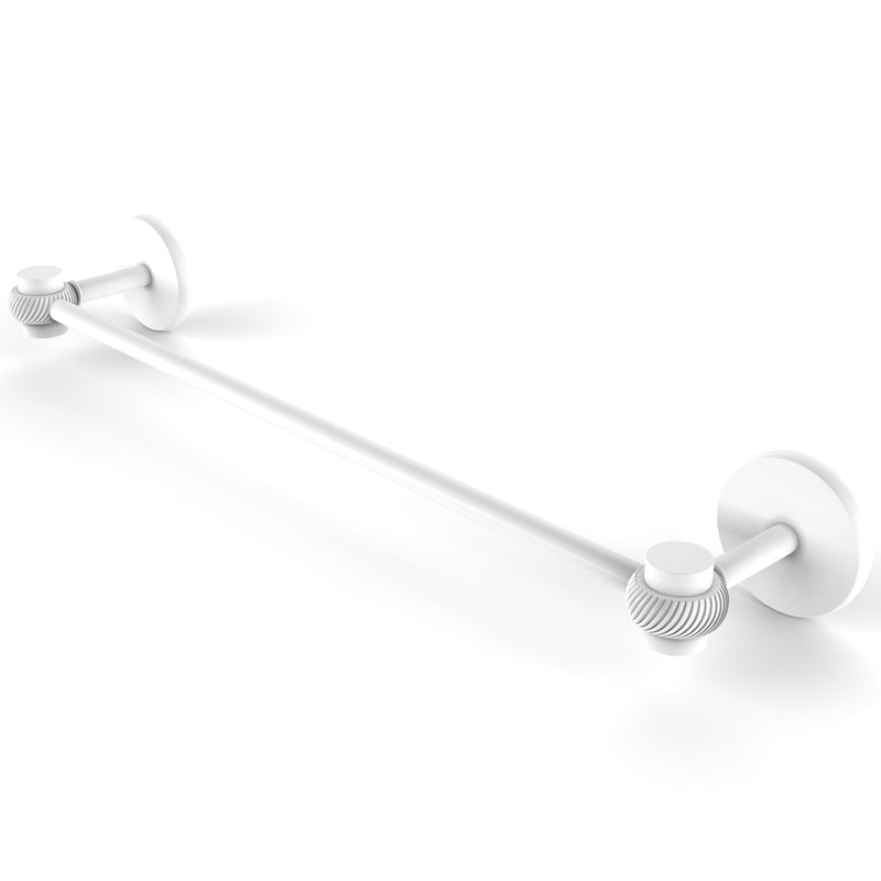 Allied Brass Satellite Orbit One Collection 18 Inch Towel Bar with Twist Accents 7131T-18-WHM
