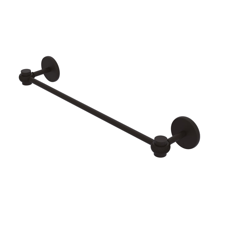 Allied Brass Satellite Orbit One Collection 24 Inch Towel Bar with Twist Accents 7131T-24-ORB