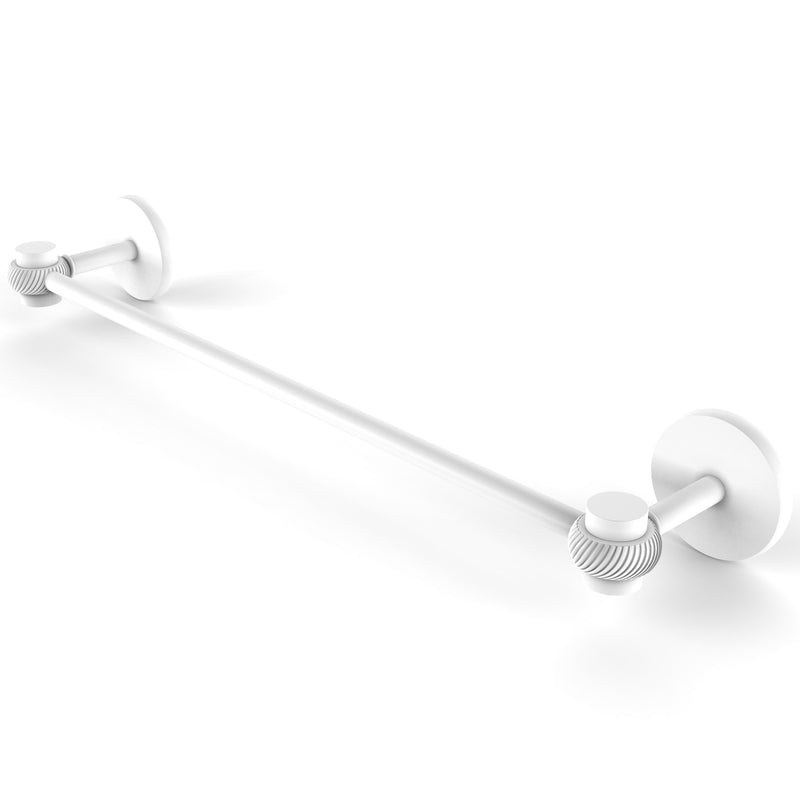 Allied Brass Satellite Orbit One Collection 24 Inch Towel Bar with Twist Accents 7131T-24-WHM