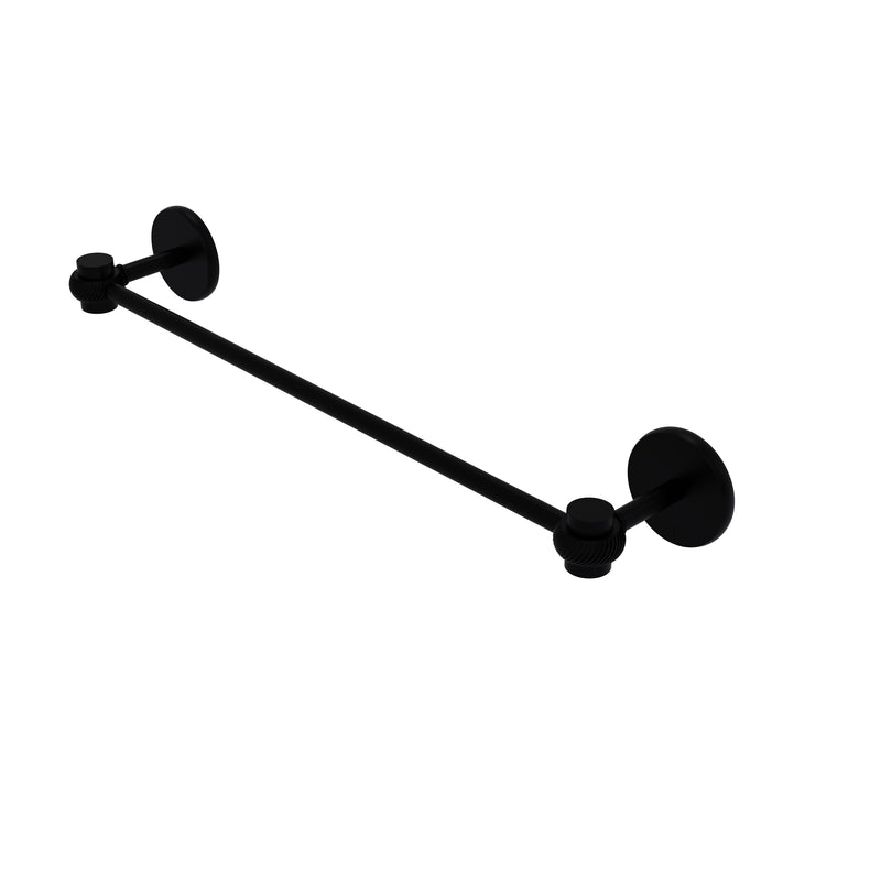 Allied Brass Satellite Orbit One Collection 30 Inch Towel Bar with Twist Accents 7131T-30-BKM