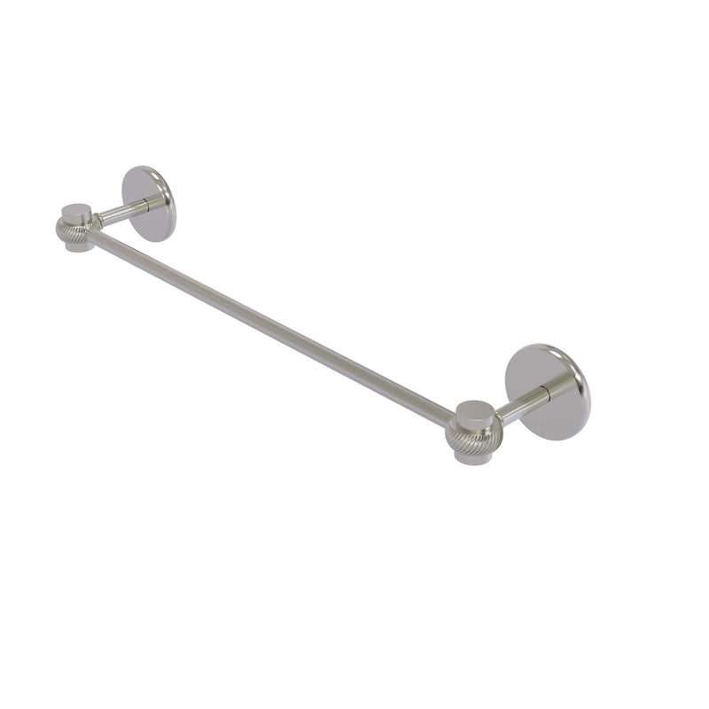 Allied Brass Satellite Orbit One Collection 36 Inch Towel Bar with Twist Accents 7131T-36-SN