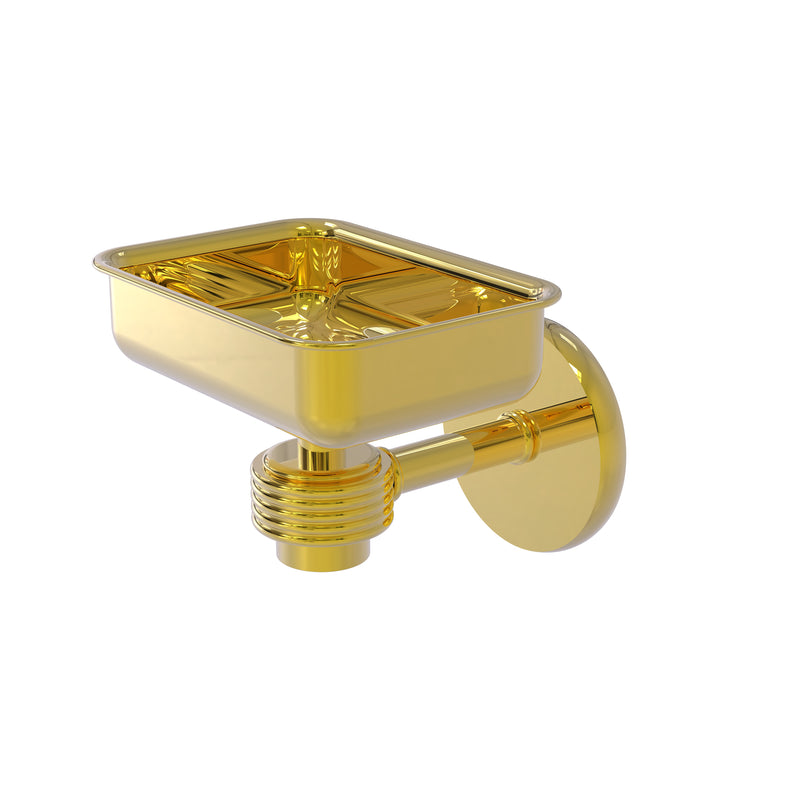 Allied Brass Satellite Orbit One Wall Mounted Soap Dish with Groovy Accents 7132G-PB