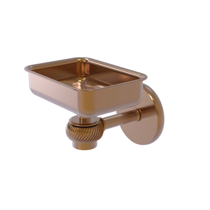Allied Brass Satellite Orbit One Wall Mounted Soap Dish with Twisted Accents 7132T-BBR