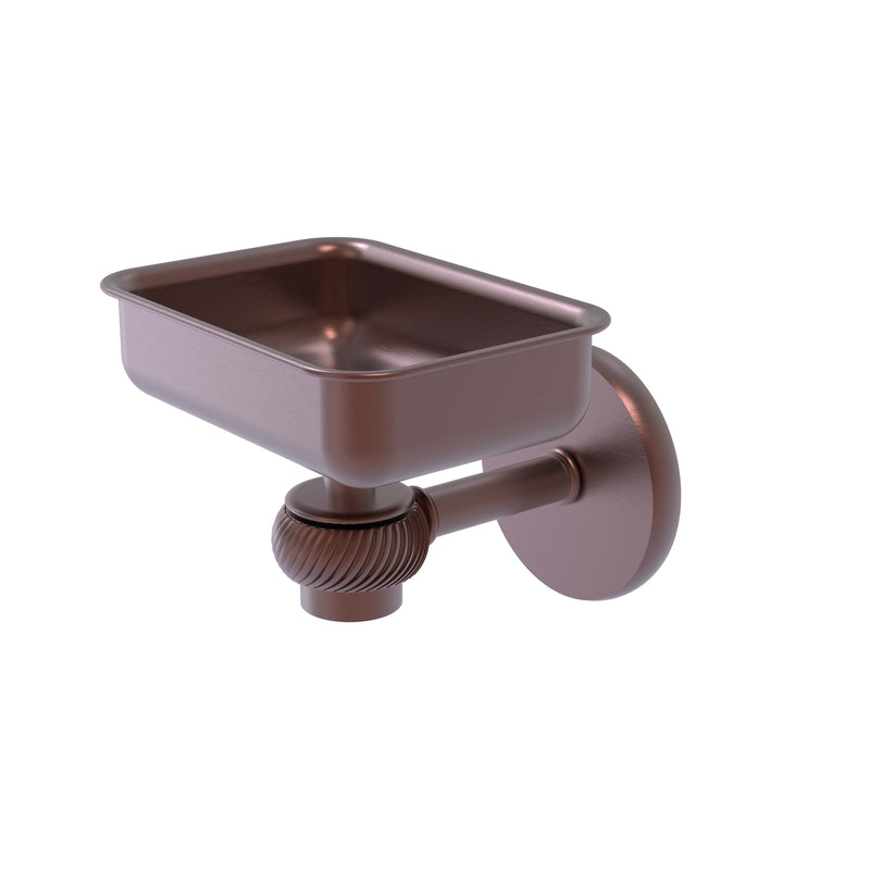 Allied Brass Satellite Orbit One Wall Mounted Soap Dish with Twisted Accents 7132T-CA