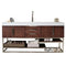 James Martin Columbia 72" Single Vanity Coffee Oak with Glossy White Composite Top 388-V72S-CFO-BN-GW