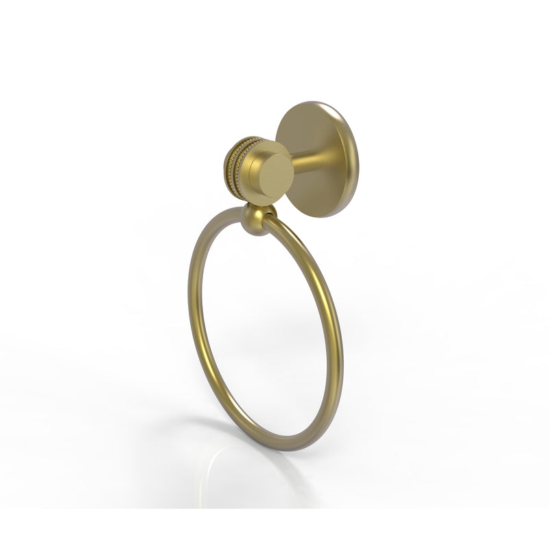 Allied Brass Satellite Orbit Two Collection Towel Ring with Dotted Accent 7216D-SBR