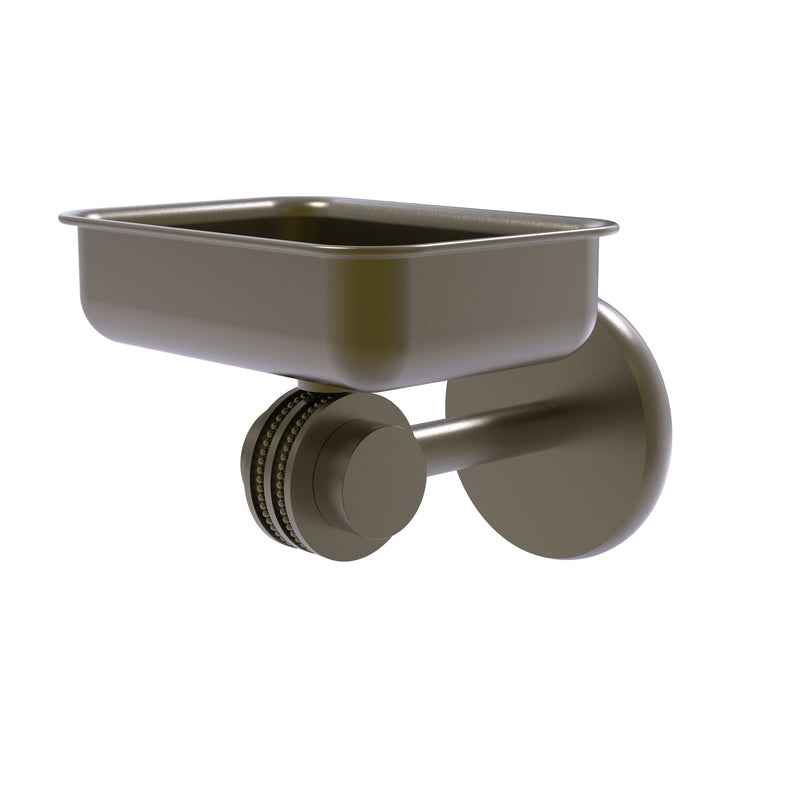 Allied Brass Satellite Orbit Two Collection Wall Mounted Soap Dish with Dotted Accents 7232D-ABR