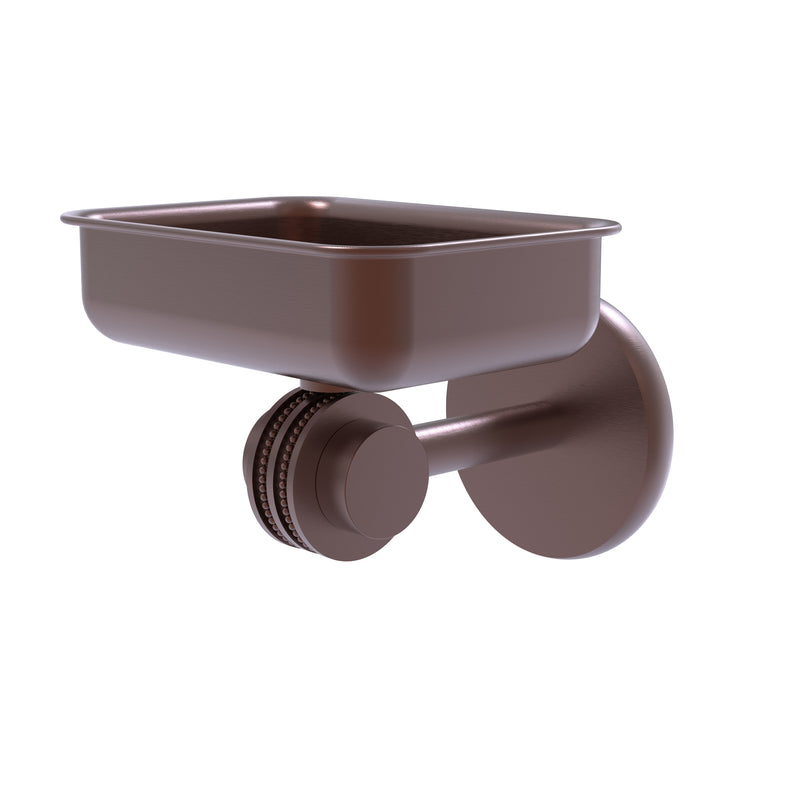 Allied Brass Satellite Orbit Two Collection Wall Mounted Soap Dish with Dotted Accents 7232D-CA