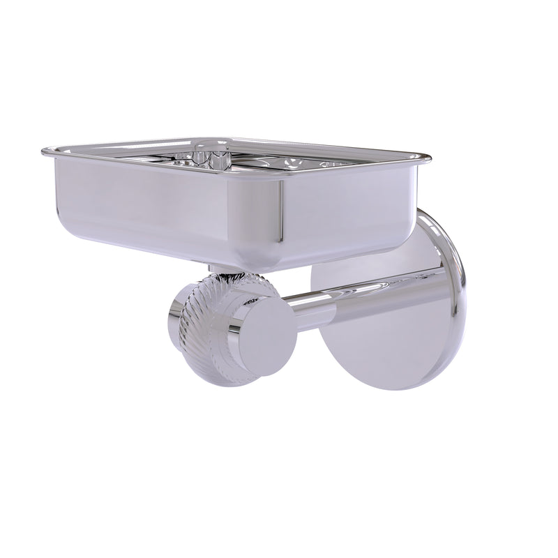 Allied Brass Satellite Orbit Two Collection Wall Mounted Soap Dish with Twisted Accents 7232T-PC