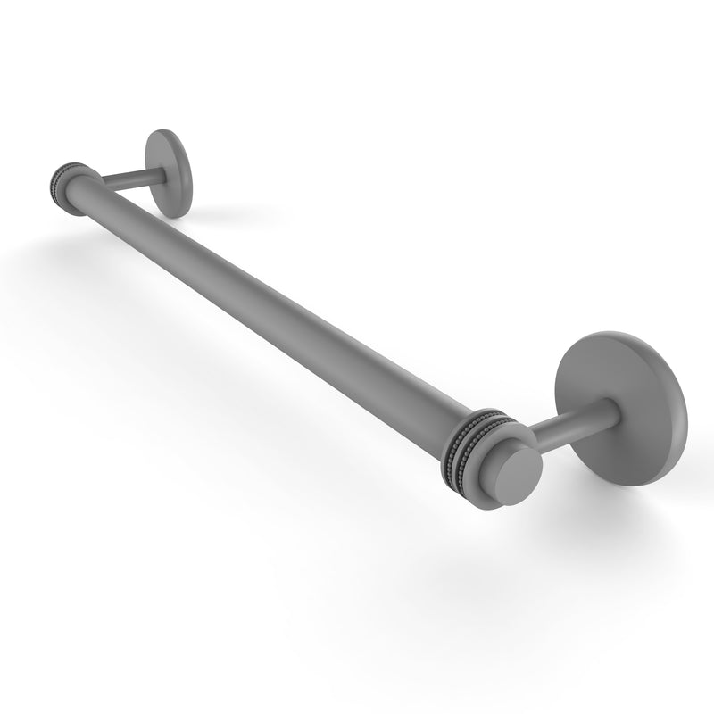Allied Brass Satellite Orbit Two Collection 18 Inch Towel Bar with Dotted Detail 7251D-18-GYM