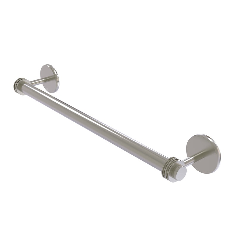 Allied Brass Satellite Orbit Two Collection 18 Inch Towel Bar with Dotted Detail 7251D-18-SN