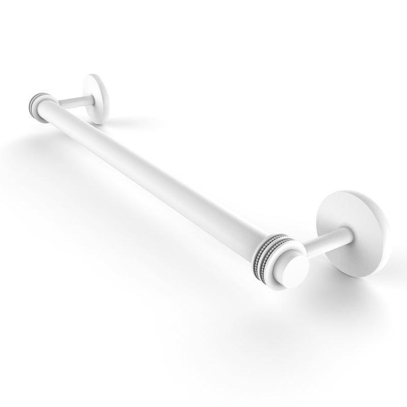 Allied Brass Satellite Orbit Two Collection 18 Inch Towel Bar with Dotted Detail 7251D-18-WHM