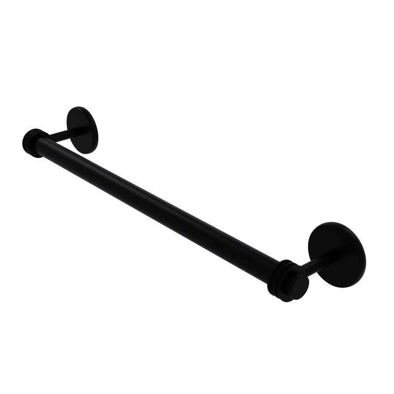 Allied Brass Satellite Orbit Two Collection 24 Inch Towel Bar with Dotted Detail 7251D-24-BKM