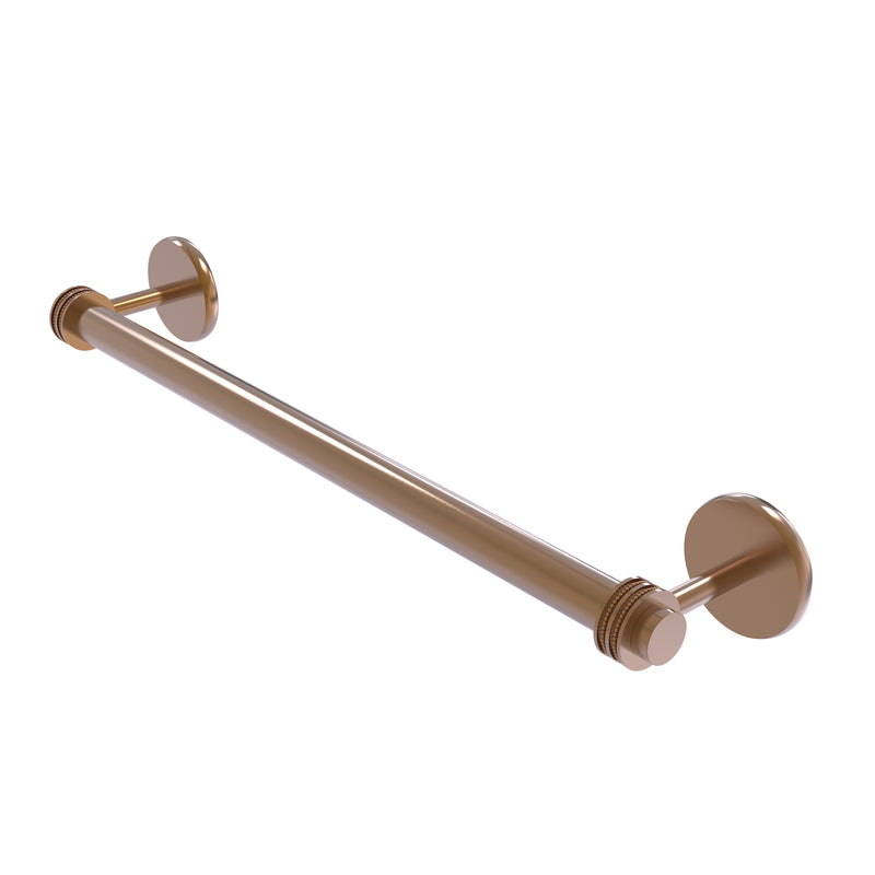 Allied Brass Satellite Orbit Two Collection 30 Inch Towel Bar with Dotted Detail 7251D-30-BBR