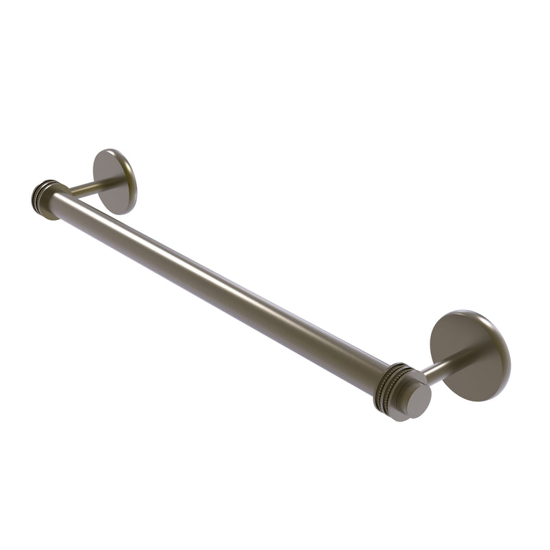 Allied Brass Satellite Orbit Two Collection 36 Inch Towel Bar with Dotted Detail 7251D-36-ABR