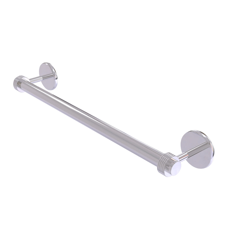 Allied Brass Satellite Orbit Two Collection 18 Inch Towel Bar with Groovy Detail 7251G-18-PC
