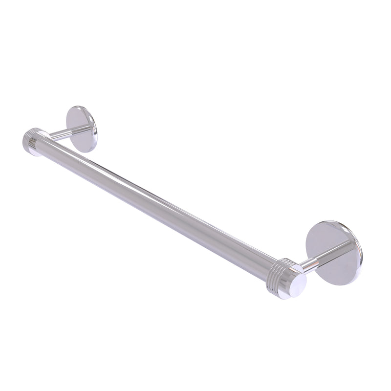 Allied Brass Satellite Orbit Two Collection 24 Inch Towel Bar with Groovy Detail 7251G-24-PC