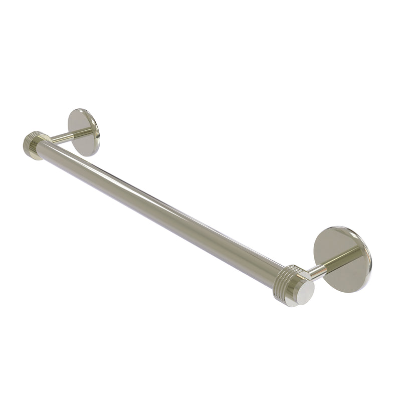 Allied Brass Satellite Orbit Two Collection 24 Inch Towel Bar with Groovy Detail 7251G-24-PNI