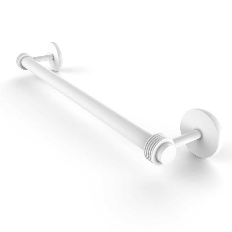 Allied Brass Satellite Orbit Two Collection 24 Inch Towel Bar with Groovy Detail 7251G-24-WHM