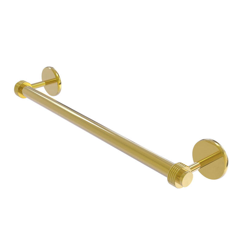 Allied Brass Satellite Orbit Two Collection 30 Inch Towel Bar with Groovy Detail 7251G-30-PB
