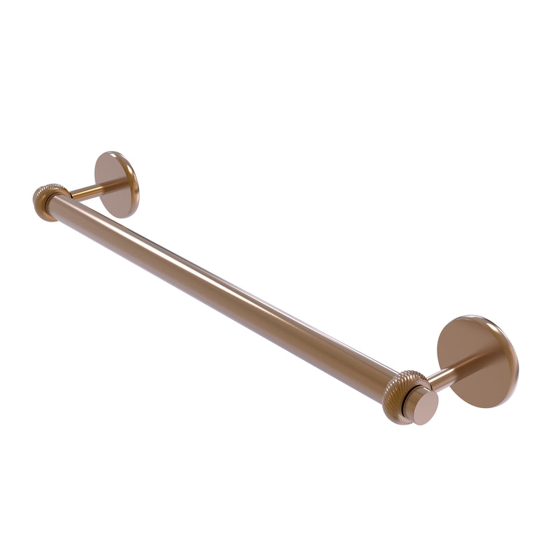 Allied Brass Satellite Orbit Two Collection 18 Inch Towel Bar with Twist Detail 7251T-18-BBR